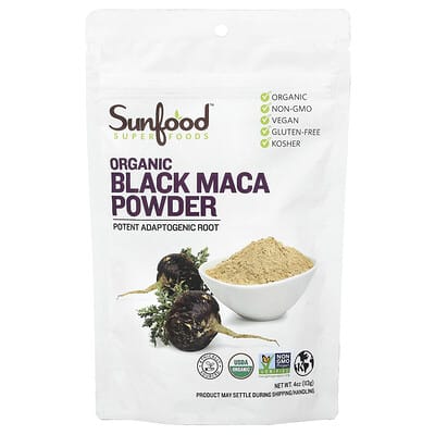 Organic Black Maca Powder, 4 oz (113 g)