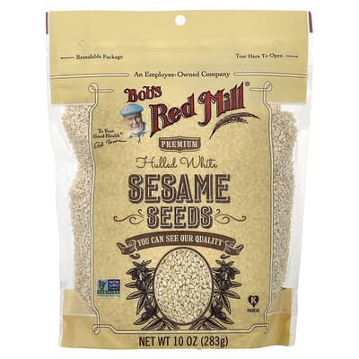 Hulled White Sesame Seeds, 10 oz (283 g)