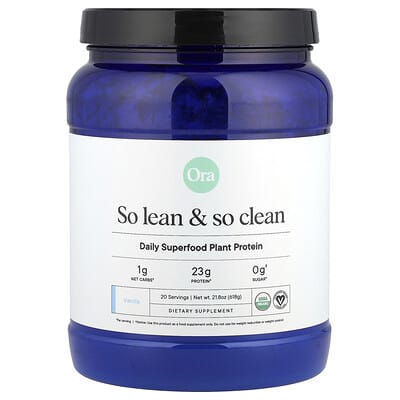 Ora растительный протеин So Lean & So Clean, ваниль, 21.8 oz (618 g)