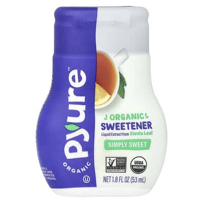 Organic Liquid Stevia Sweetener, Simply Sweet, 1.8 fl oz (53 ml)