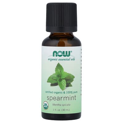 Organic Essential Oils, Spearmint, 1 fl oz (30 ml)