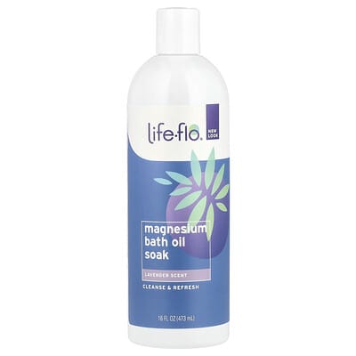 Magnesium Bath Oil Soak, Lavender, 16 fl oz (473 ml)