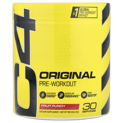 C4® Original, предтренировочный комплекс, фруктовый пунш, 6.3 oz (180 g)