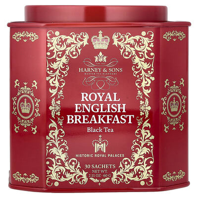 Royal English Breakfast, Black Tea, 30 Sachets, 2.11 oz (60 g)