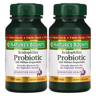 Acidophilus Probiotic, Twin Pack, 100 Tablets Each (0.5 mg per Tablet)