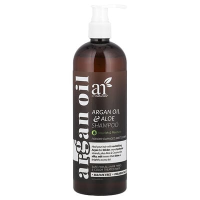 Шампунь с маслом арганы и алоэ, для сухих и поврежденных волос, 16 fl oz (473 ml)