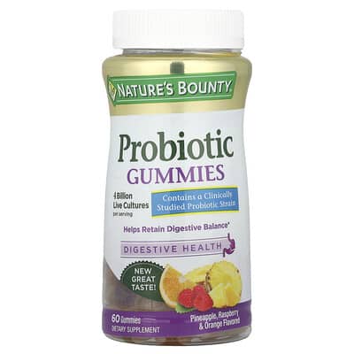 Probiotic Gummies, Pineapple, Raspberry & Orange, 60 Gummies