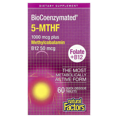 BioCoenzymated®, 5-MTHF Plus Methylcobalamin, 60 Quick-Dissolve Tablets