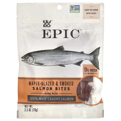 Salmon Bites, Maple Glazed & Smoked, 2.5 oz (70 g)