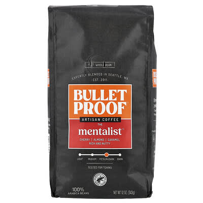 Цельнозерновой кофе BulletProof The Mentalist™, средне-темная обжарка, 12 oz (340 g)