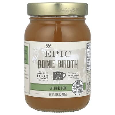 Bone Broth, Jalapeno Beef, 14 fl oz (414 ml)