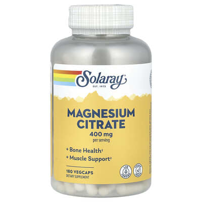 Magnesium Citrate, 180 VegCaps (133 mg per Capsule)