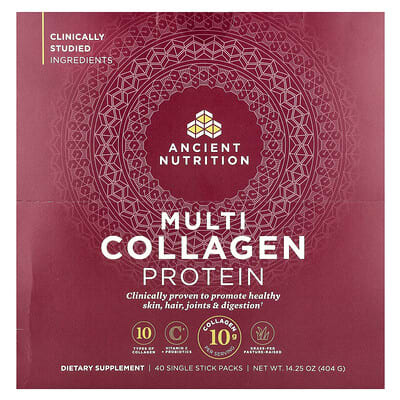 Multi Collagen Protein, 40 Single Stick Packs, 0.36 oz (10.1 g) Each
