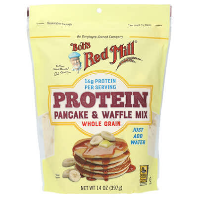 Protein Pancake & Waffle Mix, Whole Grain, 14 oz (397 g)
