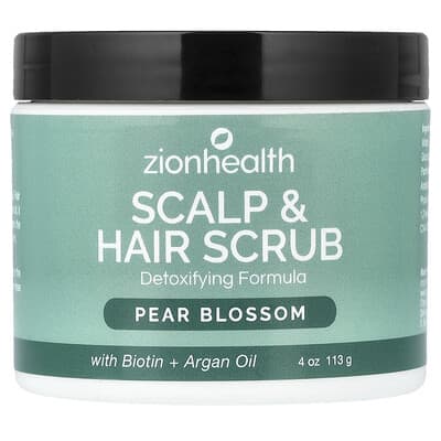 Скраб для кожи головы и волос Zion Health, цветение груши, 4 oz (113 g)