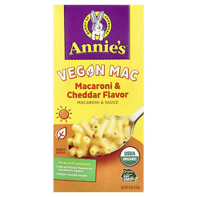 Vegan Mac, Macaroni & Cheddar, 6 oz (170 g)