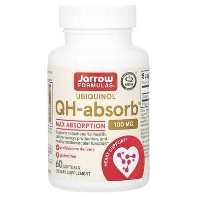 Ubiquinol QH-Absorb, Max Absorption, 100 mg, 60 Softgels