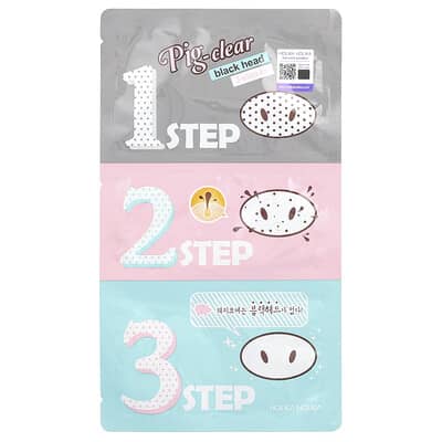 Pig-Clear, Blackhead 3 Step Kit, 1 Kit, 0.24 oz (7 g)