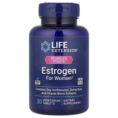 Women's Health, Estrogen for Women, 30 Vegetarian Tablets