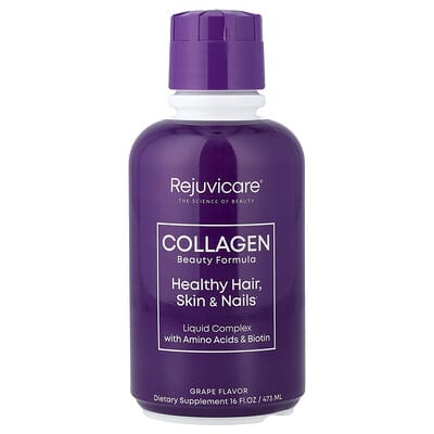 Collagen Beauty Formula, Liquid Complex With Amino Acids & Biotin, Grape, 16 fl oz (473 ml)
