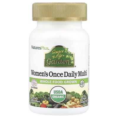 NaturesPlus Source of Life® Garden, мультивитамины для женщин, 30 веганских таблеток