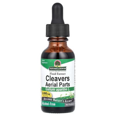 Экстракт Cleavers Nature's Answer, без спирта, 2,000 mg, 1 fl oz (30 ml)