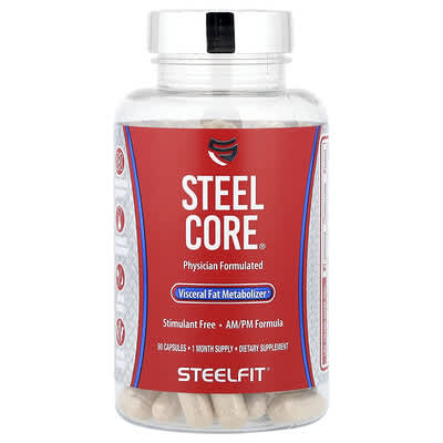 Steel Core® Висцеральный метаболизатор жира, 90 капсул