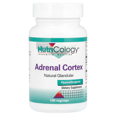 Натуральный экстракт коры надпочечников Nutricology Adrenal Cortex, 100 мг, 100 вегетарианских капсул
