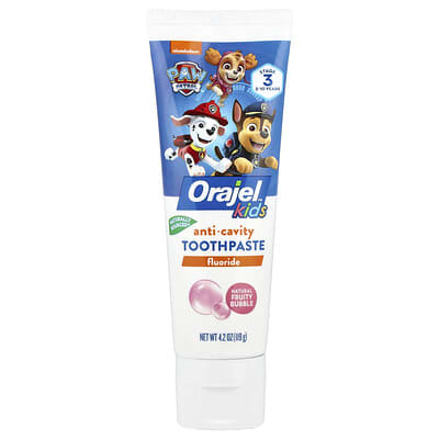 Kids, Paw Patrol™ Anticavity Fluoride Toothpaste, 2-10 Years, Natural Fruity Bubble, 4.2 oz (119 g)