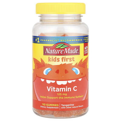 Kids First® жевательные витамины с витамином C, мандарин, 110 шт.