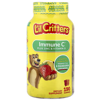 Желейные витамины Immune C™ Plus Zinc & Vitamin D, 190 шт