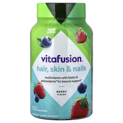 Hair, Skin & Nails Gummies, Berry, 100 Gummies
