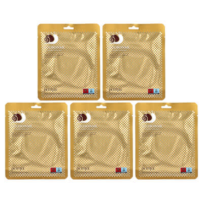 Gold & Snail Hydrogel Beauty Mask Pack, 5 Sheets, 1.05 oz (30 g) Each