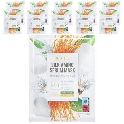 Silk Amino Serum Beauty Mask, 10 Sheets, 0.88 oz (25 g) Each