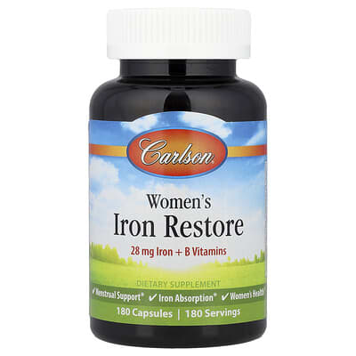 Препарат для восполнения железа Carlson Women's Iron Restore 180 Capsules