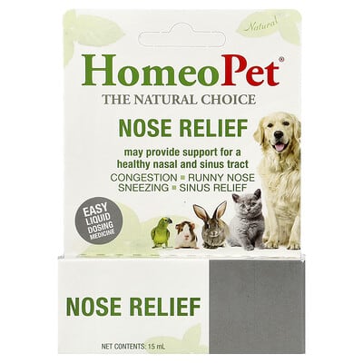 HomeoPet средство для облегчения дыхания носа, 15 ml