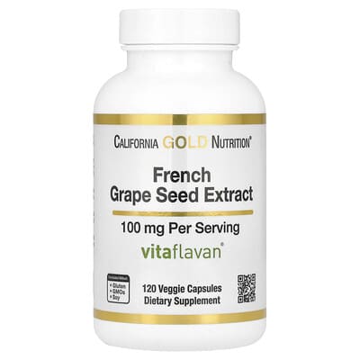 French Grape Seed Extract, Vitaflavan®, 100 mg, 120 Veggie Capsules