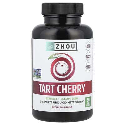 Tart Cherry Extract + Celery Seed, 60 Veggie Capsules