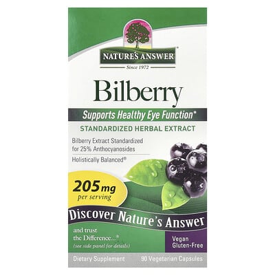 Bilberry, 205 mg, 90 вегетарианских капсул
