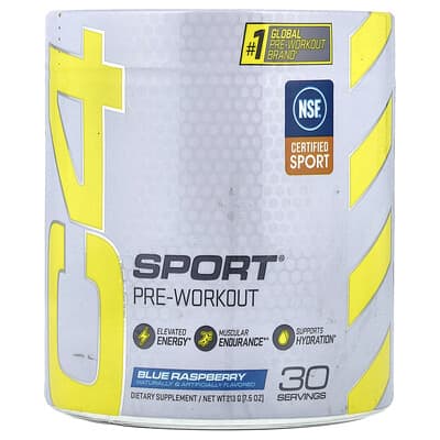C4 Sport®, Pre-Workout, Blue Raspberry, 7.5 oz (213 g)