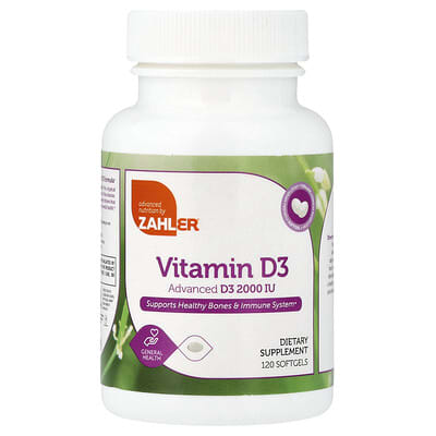 Vitamin D3, 120 Softgels (50 mcg (2,000 IU)) Each