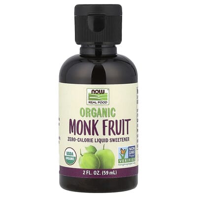 Real Food органический плод монаха, жидкий подсластитель, 2 fl oz (59 ml)