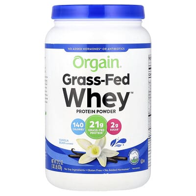Orgain протеиновый порошок Grass-Fed Whey ваниль 1.82 lbs (828 g)