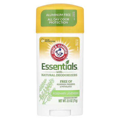 Essentials™ with Natural Deodorizers, Deodorant, Rosemary Lavender, 2.5 oz (71 g)