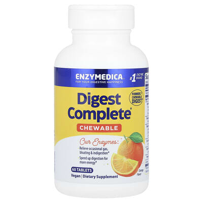 Enzymedica Digest Complete Chewable, Orange, 60 таблеток