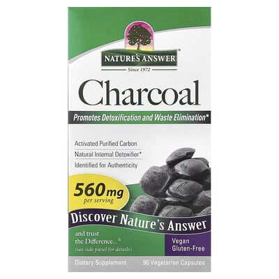 Charcoal, 90 Vegetarian Capsules (280 mg per Capsule)
