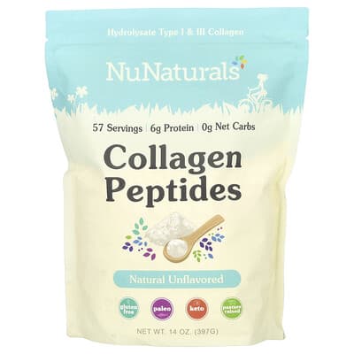 Collagen Peptides, Unflavored , 14 oz (397 g)