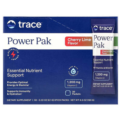 Power Pak, Cherry Lime, 30 пакетиков, 0.22 oz (6.1 g) каждый