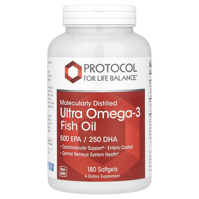 Molecularly Distilled Ultra Omega-3 Fish Oil, 180 Softgels