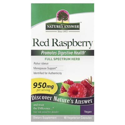 Nature's Answer Red Raspberry, 950 mg, 90 вегетарианских капсул (475 mg на капсулу)